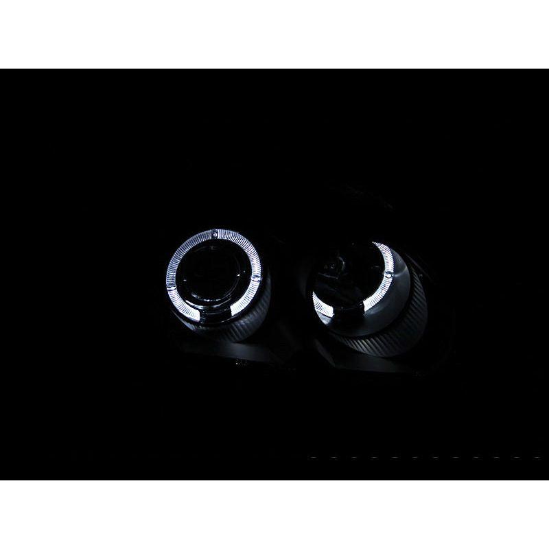 ANZO 1996-1998 Honda Civic Projector Headlights w/ Halo Black-Headlights-ANZO-ANZ121068-SMINKpower Performance Parts