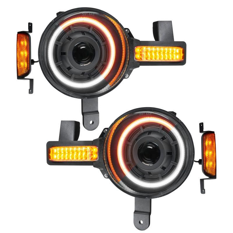 Oracle 2021+ Ford Bronco Oculus Bi-LED Projector Headlights - Amber/White Switchback - SMINKpower Performance Parts ORL5886-023 ORACLE Lighting