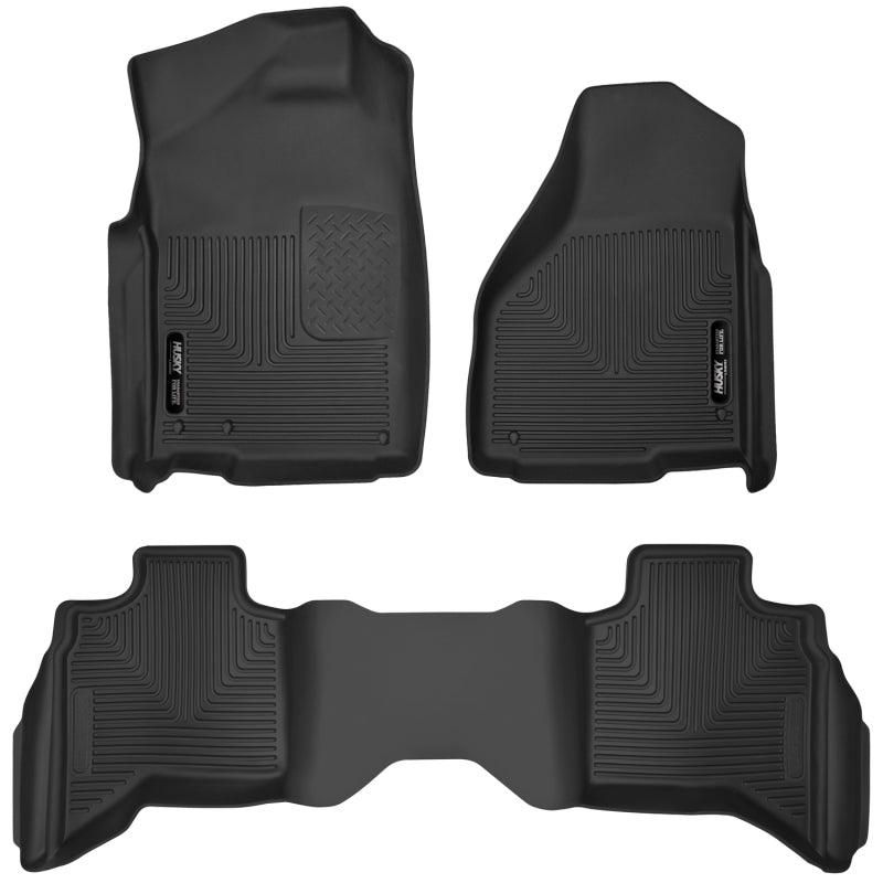 Husky Liners 10-18 Dodge Ram 1500 Quad Cab X-Act Contour Front & Second Seat Floor Liners - Black - SMINKpower Performance Parts HSL53628 Husky Liners