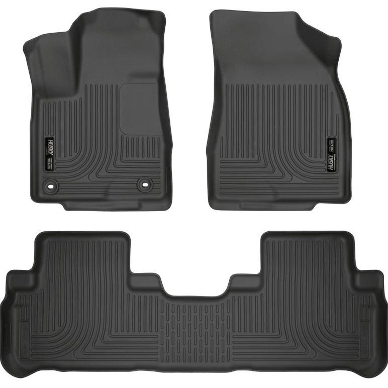 Husky Liners 14 Toyota Highlander Weatherbeater Black Front & 2nd Seat Floor Liners-Floor Mats - Rubber-Husky Liners-HSL99601-SMINKpower Performance Parts