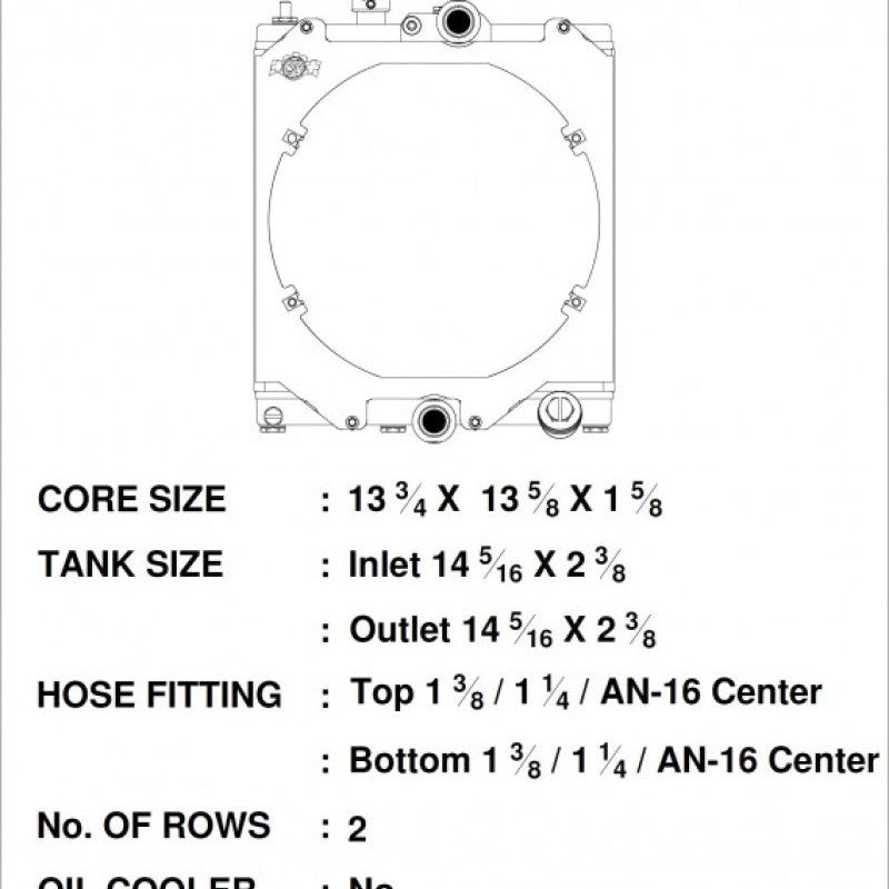 CSF Universal Half Radiator w/-16AN & Slip-On Fittings/12in SPAL Fan & Shroud-Radiators-CSF-CSF2858X-SMINKpower Performance Parts
