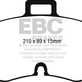 EBC 16-17 Audi TT Yellowstuff Front Brake Pads-Brake Pads - Performance-EBC-EBCDP42256R-SMINKpower Performance Parts
