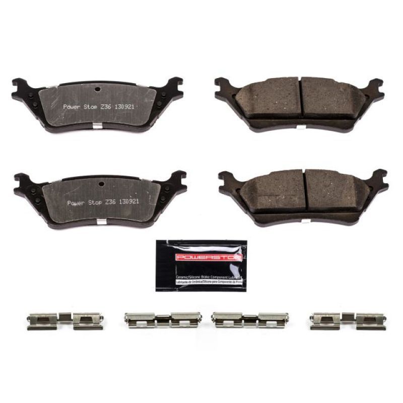 Power Stop 12-19 Ford F-150 Rear Z36 Truck & Tow Brake Pads w/Hardware - SMINKpower Performance Parts PSBZ36-1602 PowerStop