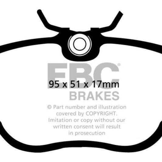 EBC 83-85 BMW 318 1.8 (E30) Yellowstuff Front Brake Pads-Brake Pads - Performance-EBC-EBCDP4779R-SMINKpower Performance Parts