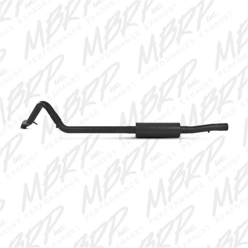 MBRP 12 Jeep Wrangler/Rubicon 3.6L V6 Cat Back Single Rear Exit Off-Road Black Exhaust - SMINKpower Performance Parts MBRPS5530BLK MBRP