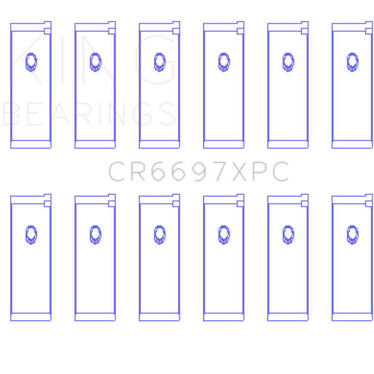 King Nissan RB25DET / RB26DETT 24V (Size STD) pMaxKote Performance Rod Bearing Set - SMINKpower Performance Parts KINGCR6697XPC King Engine Bearings