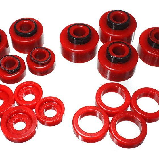 Energy Suspension 99-07 Ford F-250/F-350 SD 2/4WD Crew Cab Body Mount Set - Red-Bushing Kits-Energy Suspension-ENG4.4120R-SMINKpower Performance Parts