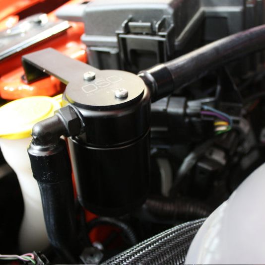 J&L 15-23 Ford Mustang GT/15-20 Ford Mustang GT350 Passenger Side Oil Separator 3.0 - Black Anod-Oil Separators-J&L-JLT3030P-B-SMINKpower Performance Parts