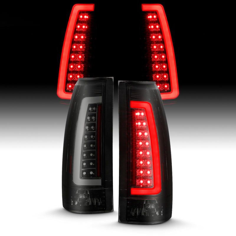 ANZO 1999-2000 Cadillac Escalade LED Taillights Black Housing Smoke Lens Pair-Tail Lights-ANZO-ANZ311345-SMINKpower Performance Parts