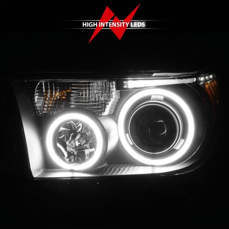 ANZO 2007-2013 Toyota Tundra Projector Headlights w/ Halo Black (CCFL)-Headlights-ANZO-ANZ111174-SMINKpower Performance Parts