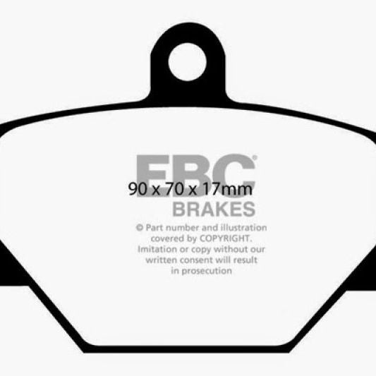 EBC 08+ Smart Fortwo 1.0 Greenstuff Front Brake Pads-Brake Pads - Performance-EBC-EBCDP21287-SMINKpower Performance Parts