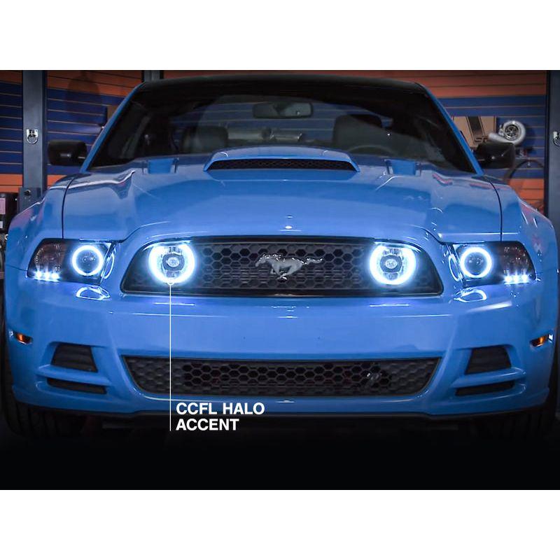 Raxiom 13-14 Ford Mustang GT CCFL Halo Fog Lights (Smoked) - SMINKpower Performance Parts RAX49177 Raxiom