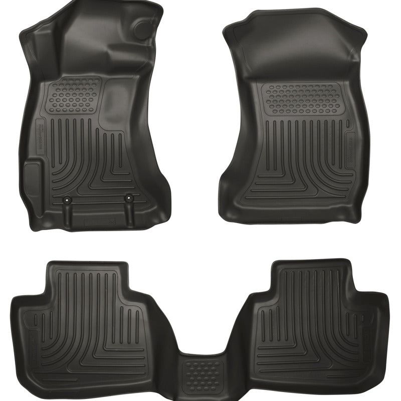 Husky Liners 10-12 Subaru Legacy/Outback WeatherBeater Combo Black Floor Liners-Floor Mats - Rubber-Husky Liners-HSL98841-SMINKpower Performance Parts