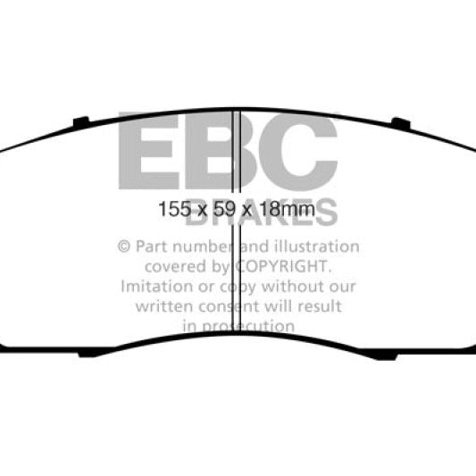 EBC 07-09 Acura RDX 2.3 Turbo Ultimax2 Front Brake Pads-Brake Pads - OE-EBC-EBCUD1089-SMINKpower Performance Parts