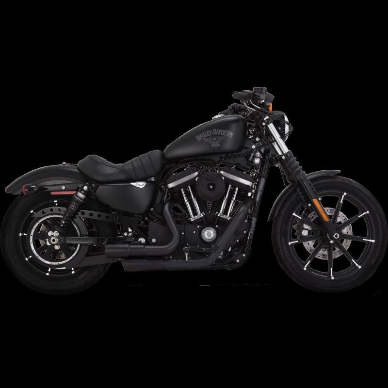 Vance & Hines HD Sportster 04-22 Mini Grenades Black PCX Full System Exhaust - SMINKpower Performance Parts VAH46374 Vance and Hines