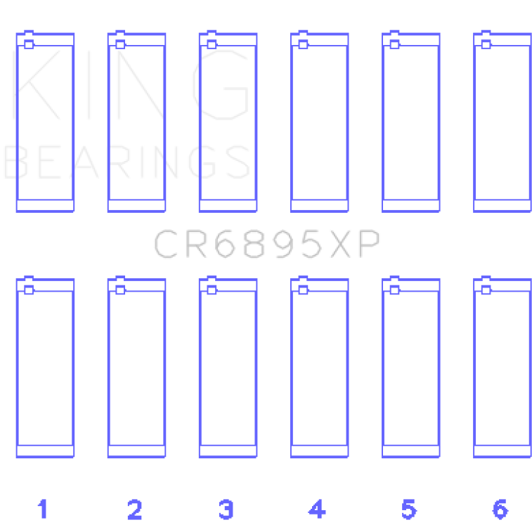 King Ford Ecoboost 3.5L V6 (Size 0.25) pMaxBlack Coated Connecting Rod Bearing Set-Bearings-King Engine Bearings-KINGCR6895XP0.25-SMINKpower Performance Parts
