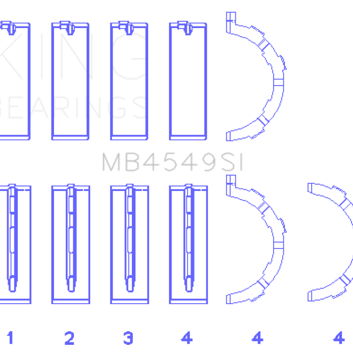 King Ford EcoBoost 3.5L / 3.7L V6 (Size STD) Main Bearing Set-Bearings-King Engine Bearings-KINGMB4549SI-SMINKpower Performance Parts