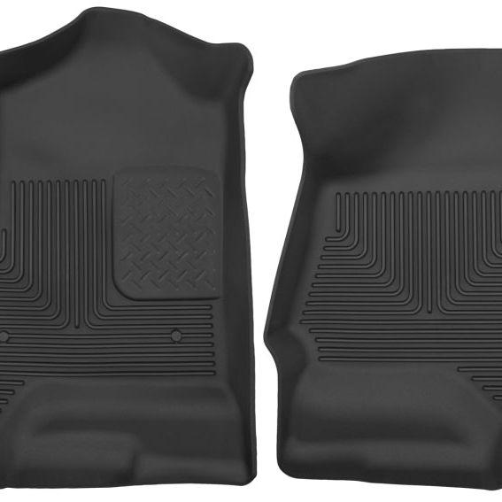 Husky Liners 14 Chevrolet Silverado 1500 / GMC Sierra 1500 X-Act Contour Black Front Floor Liners-Floor Mats - Rubber-Husky Liners-HSL53111-SMINKpower Performance Parts