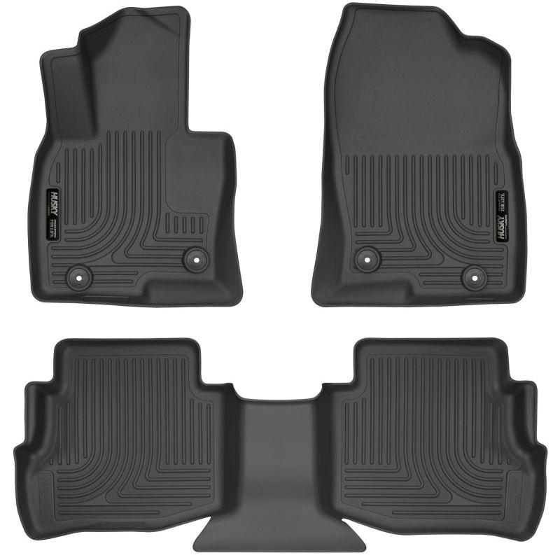 Husky Liners 2017 Mazda CX-9 WeatherBeater Cargo Liner (Front and Second Rows) - Black-Floor Mats - Rubber-Husky Liners-HSL95611-SMINKpower Performance Parts