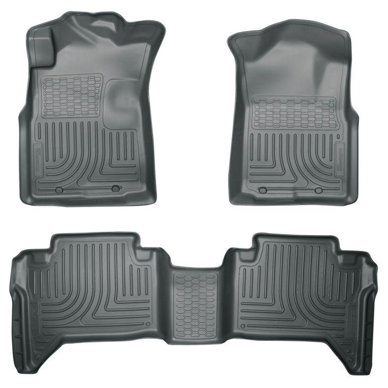 Husky Liners 05-13 Toyota Tacoma WeatherBeater Combo Grey Floor Liners-Floor Mats - Rubber-Husky Liners-HSL98952-SMINKpower Performance Parts