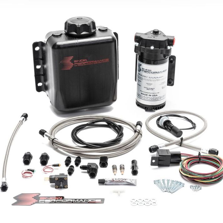 Snow Performance Stg 1 Boost Cooler F/I Water Injection Kit (Incl. SS Braided Line and 4AN Fittings)-Water Meth Kits-Snow Performance-SNOSNO-201-BRD-SMINKpower Performance Parts