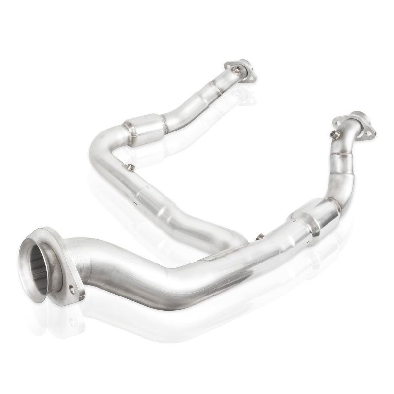 Stainless Works 15-18 F-150 3.5L Downpipe 3in High-Flow Cats Y-Pipe Factory Connection - SMINKpower Performance Parts SSWFT16ECODPCAT Stainless Works