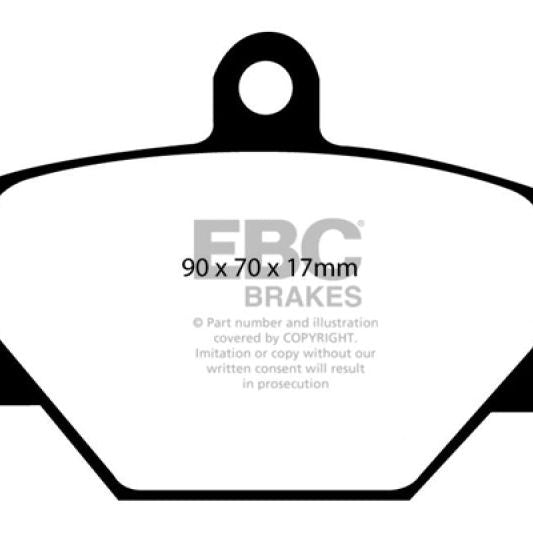 EBC 08+ Smart Fortwo 1.0 Greenstuff Front Brake Pads-Brake Pads - Performance-EBC-EBCDP21287-SMINKpower Performance Parts