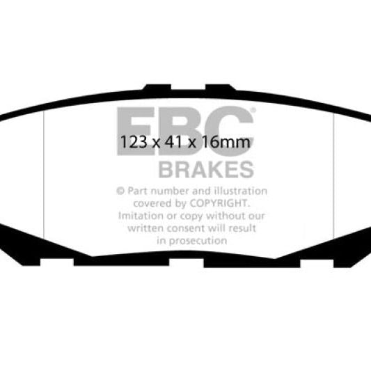 EBC 93-94 Lexus LS400 4.0 Yellowstuff Rear Brake Pads-Brake Pads - Performance-EBC-EBCDP41008R-SMINKpower Performance Parts