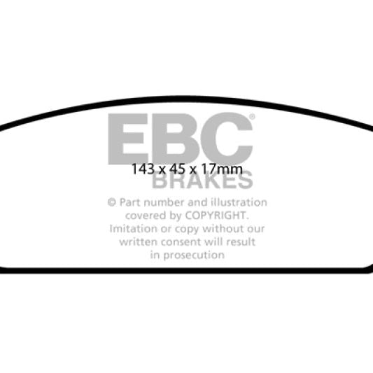 EBC 09-14 Cadillac Escalade 6.0 Hybrid Yellowstuff Rear Brake Pads-Brake Pads - Performance-EBC-EBCDP41780R-SMINKpower Performance Parts