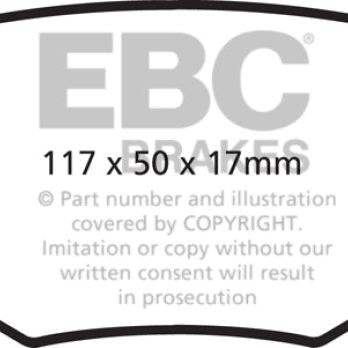 EBC 11-14 Ford Edge 2.0 Turbo Redstuff Rear Brake Pads-Brake Pads - Performance-EBC-EBCDP31826C-SMINKpower Performance Parts