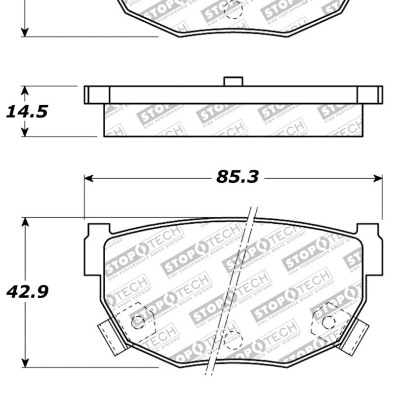 StopTech Performance 89-98 240SX Rear Brake Pads-Brake Pads - Performance-Stoptech-STO309.02720-SMINKpower Performance Parts