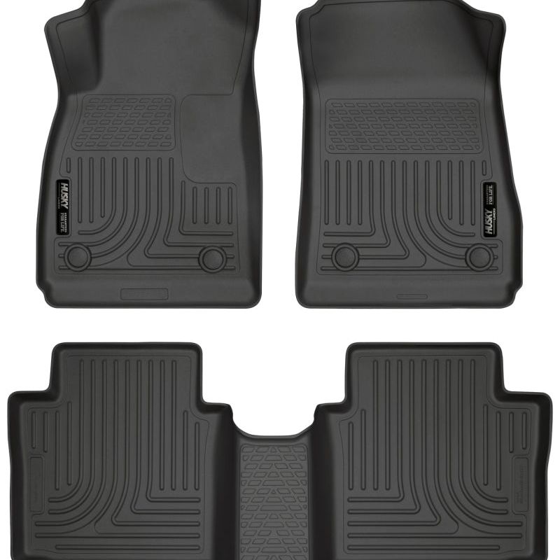 Husky Liners 14 Chevrolet Impala Weatherbeater Black Front & 2nd Seat Floor Liners-Floor Mats - Rubber-Husky Liners-HSL99101-SMINKpower Performance Parts