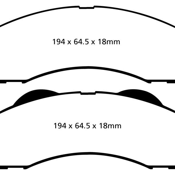 EBC 15+ Ford Expedition 3.5 Twin Turbo 2WD Greenstuff Front Brake Pads-Brake Pads - Performance-EBC-EBCDP61855-SMINKpower Performance Parts