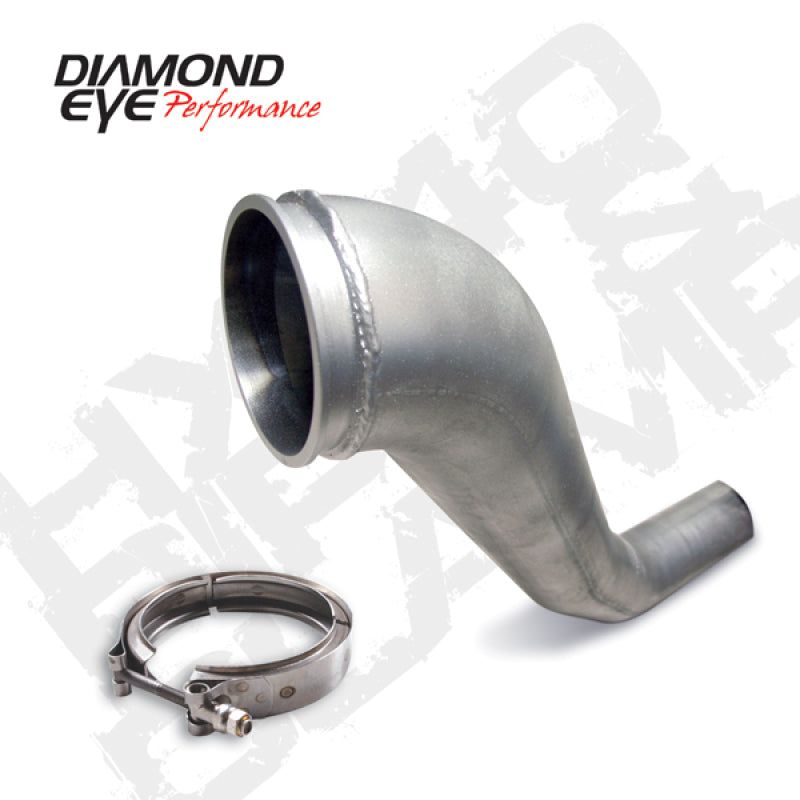 Diamond Eye KIT 4in DWNP HX40 TURBO-DIRECT FLANGE W/ V-Band CLAMP AL DODGE 94-02-Downpipes-Diamond Eye Performance-DEP221043-SMINKpower Performance Parts