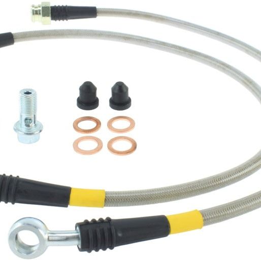 StopTech 14-15 Chevy Corvette Z51 (C7) V8 Stainless Steel Front Brake Lines-Brake Line Kits-Stoptech-STO950.62017-SMINKpower Performance Parts