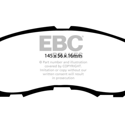 EBC 07+ Jeep Compass 2.0 (262mm Rear Rotors) Greenstuff Front Brake Pads-Brake Pads - Performance-EBC-EBCDP61614-SMINKpower Performance Parts