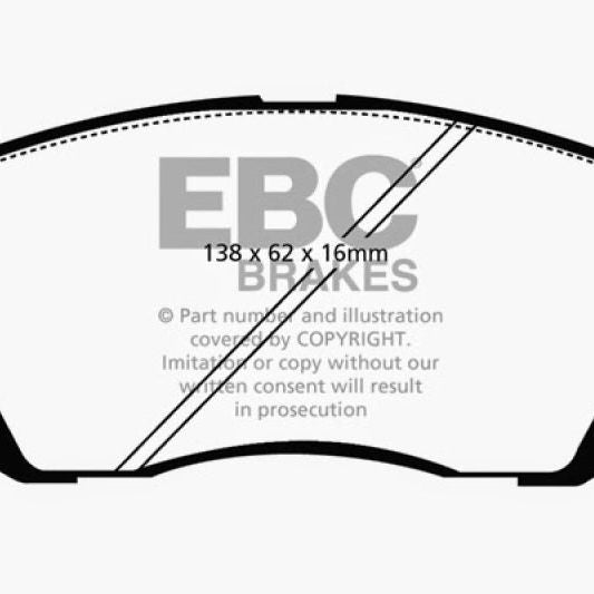 EBC 15+ Hyundai Sonata 1.6 Turbo (Elec Park Brake) Yellowstuff Front Brake Pads-Brake Pads - Performance-EBC-EBCDP41809R-SMINKpower Performance Parts