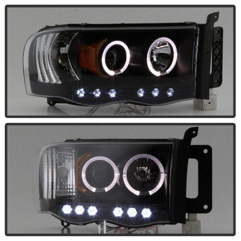 Spyder Dodge Ram 1500 02-05/Ram 2500 03-05 Projector Headlights LED Halo LED Blk PRO-YD-DR02-HL-BK-Headlights-SPYDER-SPY5009975-SMINKpower Performance Parts