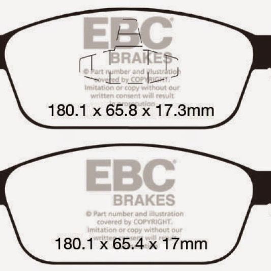 EBC 12+ Ford Focus 2.0 Turbo ST Yellowstuff Front Brake Pads-Brake Pads - Performance-EBC-EBCDP42145R-SMINKpower Performance Parts