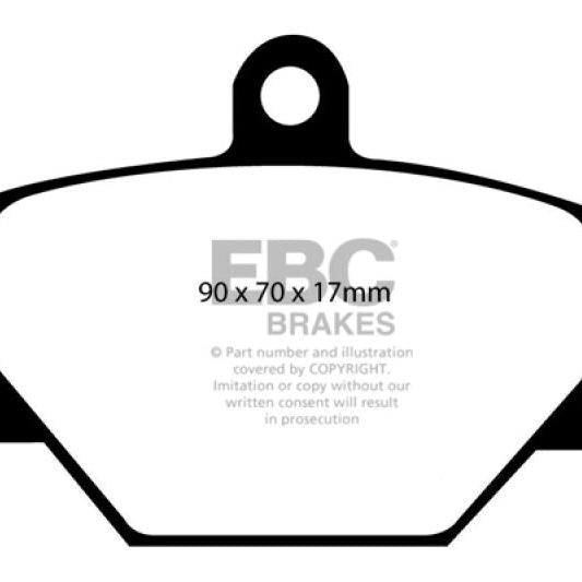 EBC 08+ Smart Fortwo 1.0 Redstuff Front Brake Pads-Brake Pads - Performance-EBC-EBCDP31287C-SMINKpower Performance Parts