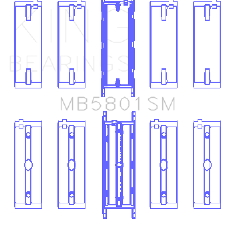 King BMW N63/S63 (Size +0.25mm) Crankshaft Main Bearing Set-Bearings-King Engine Bearings-KINGMB5801SM0.25-SMINKpower Performance Parts