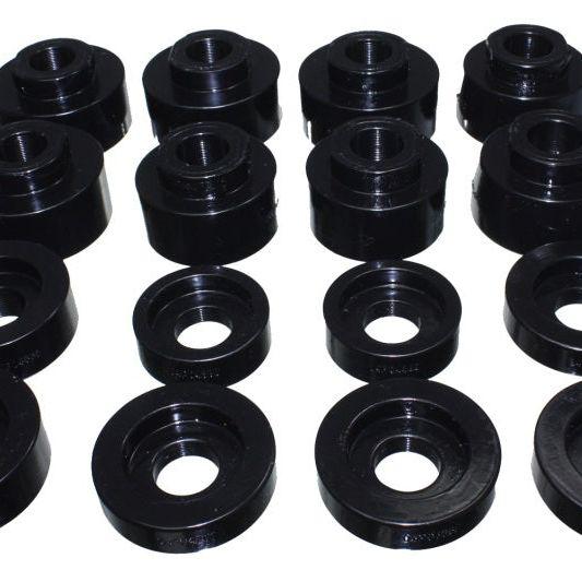 Energy Suspension 08-16 Ford F-250/F-350/F-450/F-550 Super Duty Crew Cab Black Body Mount Set-Bushing Kits-Energy Suspension-ENG4.4124G-SMINKpower Performance Parts