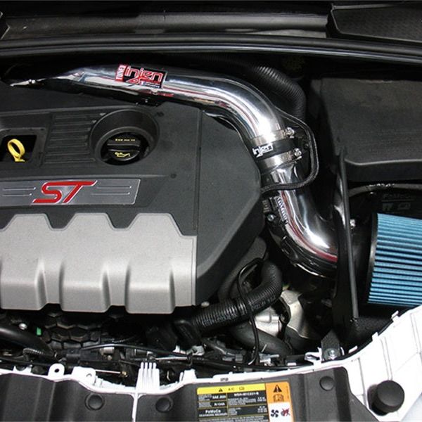 Injen 15-18 Ford Focus ST 2.0L (t) 4cyl Polished Short Ram Intake w/MR Tech & Heat Shield-Cold Air Intakes-Injen-INJSP9002P-SMINKpower Performance Parts