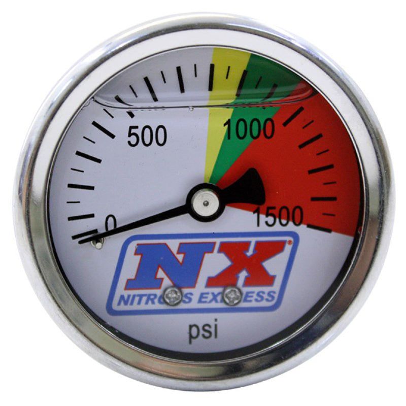 Nitrous Express Nitrous Pressure Gauge Only (0-1500 PSI)-Gauges-Nitrous Express-NEX15508-SMINKpower Performance Parts