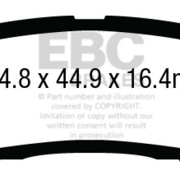EBC 12+ Cadillac ATS 2.0 Turbo Yellowstuff Rear Brake Pads - SMINKpower Performance Parts EBCDP43012R EBC