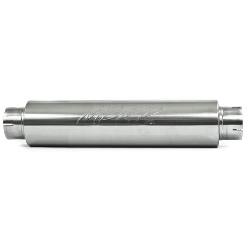 MBRP Universal Quiet Tone Muffler 4in Inlet/Outlet 24in Body 6in Dia 30in Overall T409