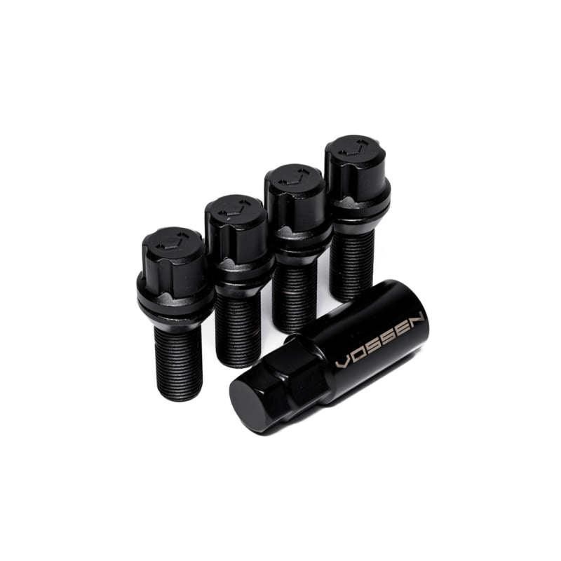 Vossen 30mm Lock Bolt - 14x1.5 - 17mm Hex - Cone Seat - Black (Set of 4) - SMINKpower Performance Parts VOSLUG-BL1450-30-BC Vossen