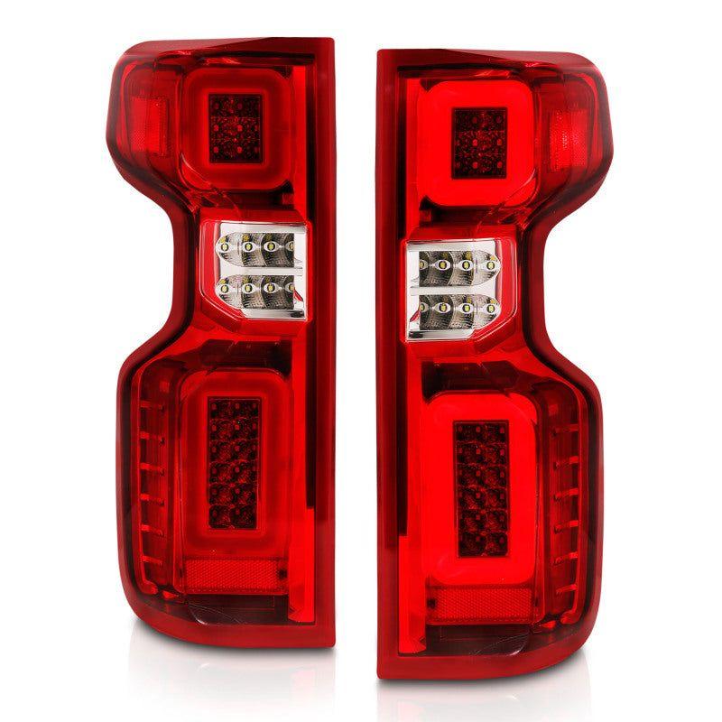 Anzo 19-21 Chevy Silverado Full LED Tailights Chrome Housing Red/Clear Lens G2 (w/C Light Bars) - SMINKpower Performance Parts ANZ311416 ANZO