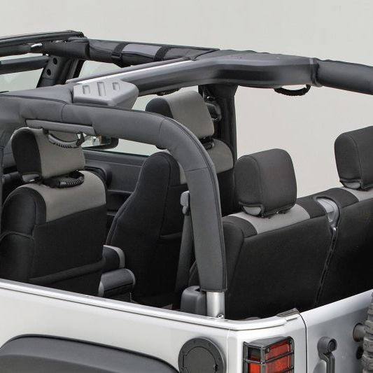 Rugged Ridge Roll Bar Cover Black Polyester 07-18 Jeep Wrangler JK-Roll Cage Components-Rugged Ridge-RUG13613.02-SMINKpower Performance Parts