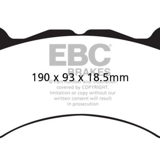 EBC 08-11 Nissan GT-R (R35) 3.8 Twin Turbo (Cast Iron Rotors) Yellowstuff Front Brake Pads-Brake Pads - Performance-EBC-EBCDP41983R-SMINKpower Performance Parts